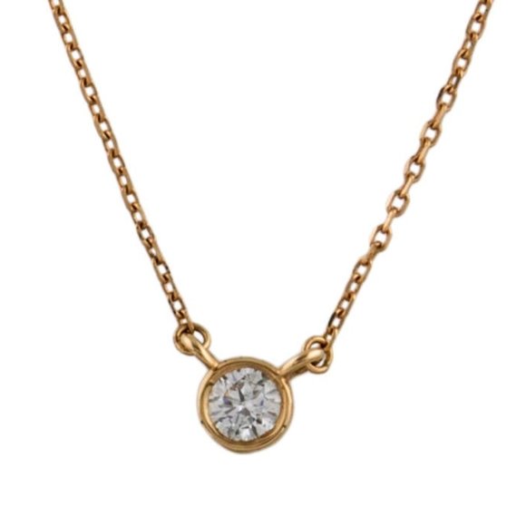 14K YELLOW GOLD 0.25 DIAMOND PENDANT NECKLACE